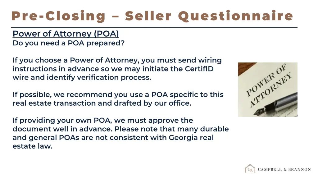 pre closing seller questionnaire 5