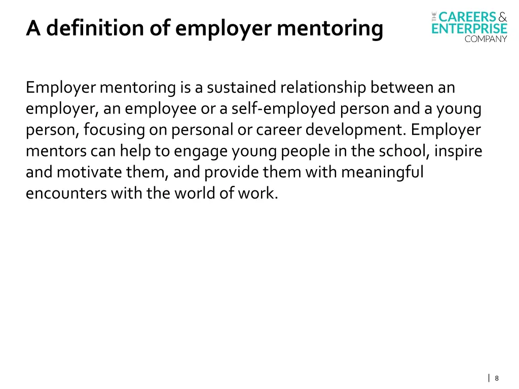 a definition of employer mentoring