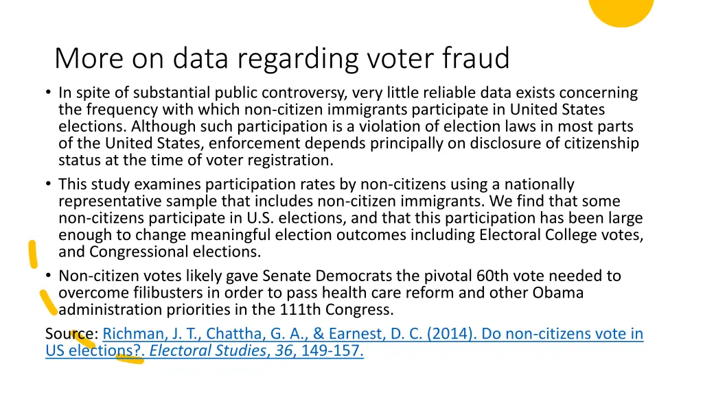 more on data regarding voter fraud in spite