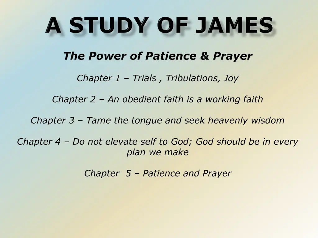 the power of patience prayer