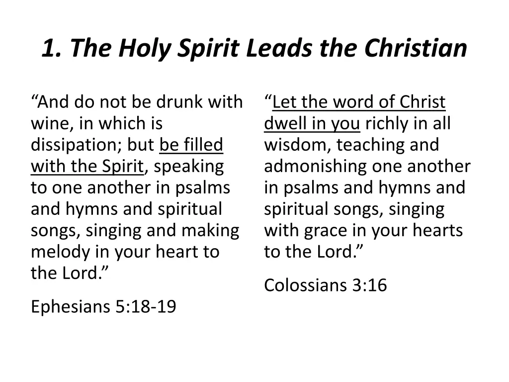 1 the holy spirit leads the christian 3