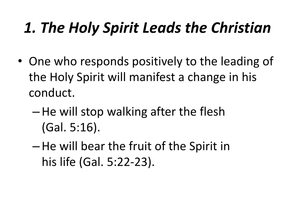 1 the holy spirit leads the christian 6