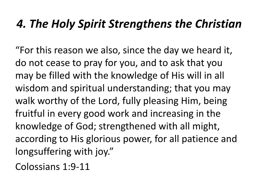 4 the holy spirit strengthens the christian 1