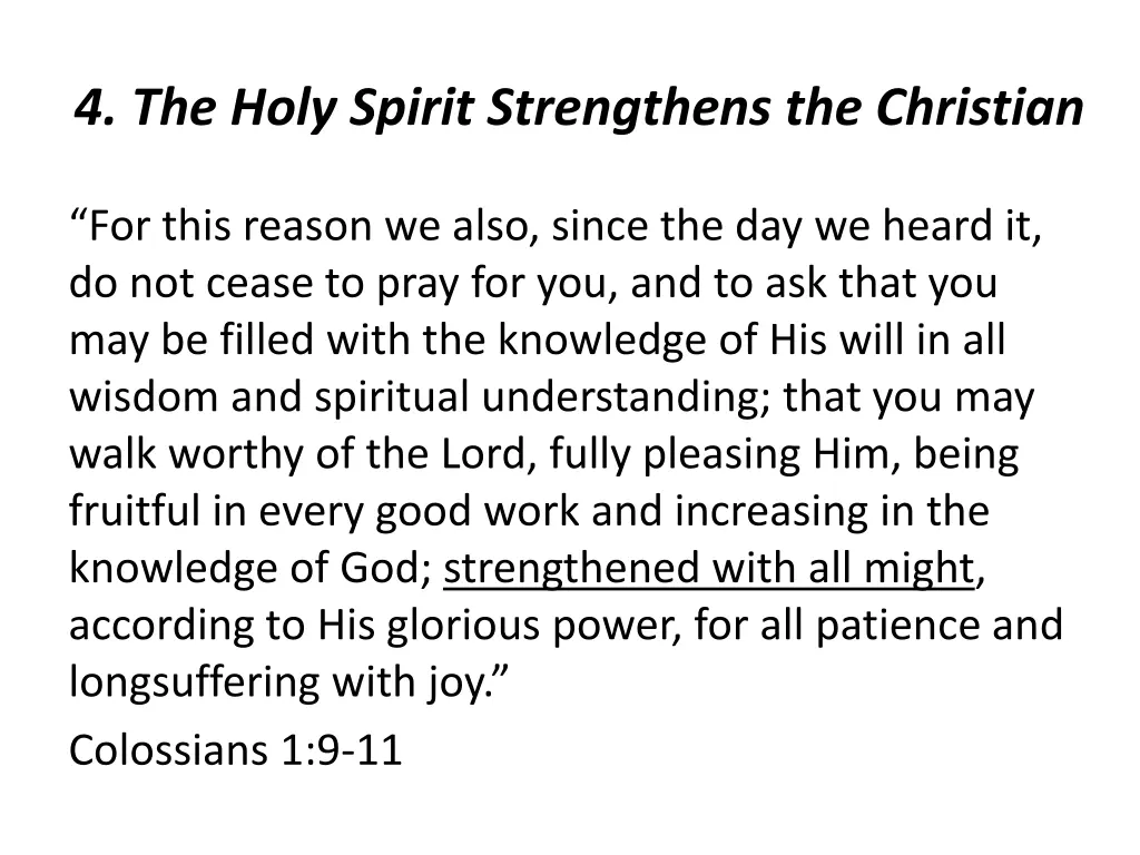 4 the holy spirit strengthens the christian 2