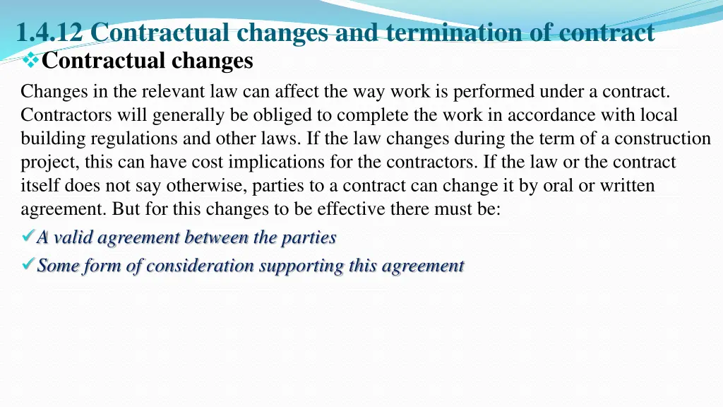 1 4 12 contractual changes and termination