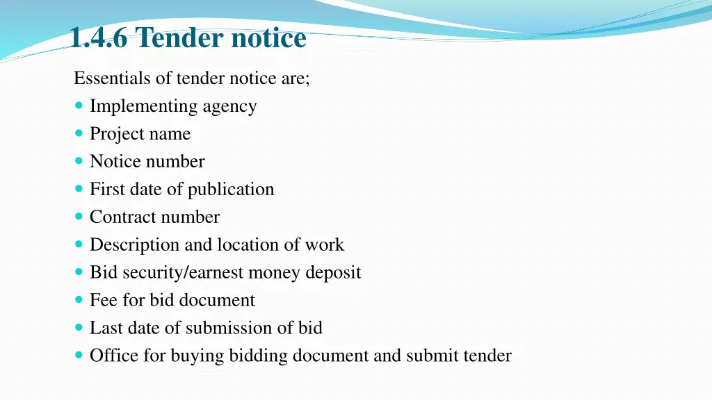 1 4 6 tender notice