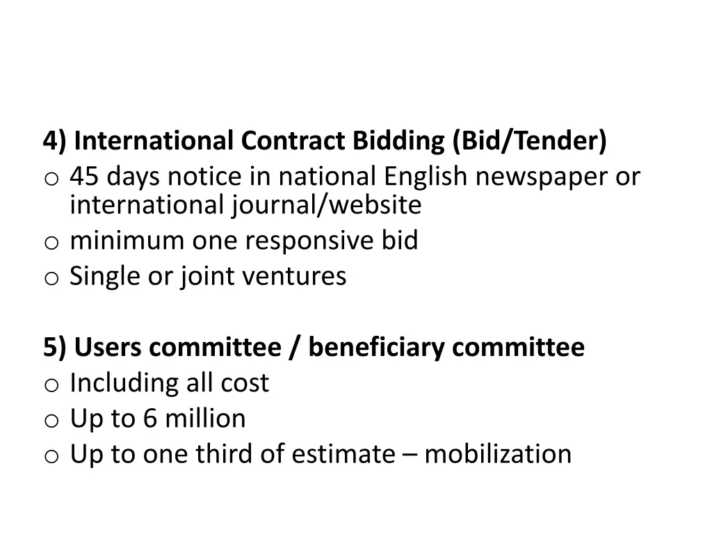 4 international contract bidding bid tender