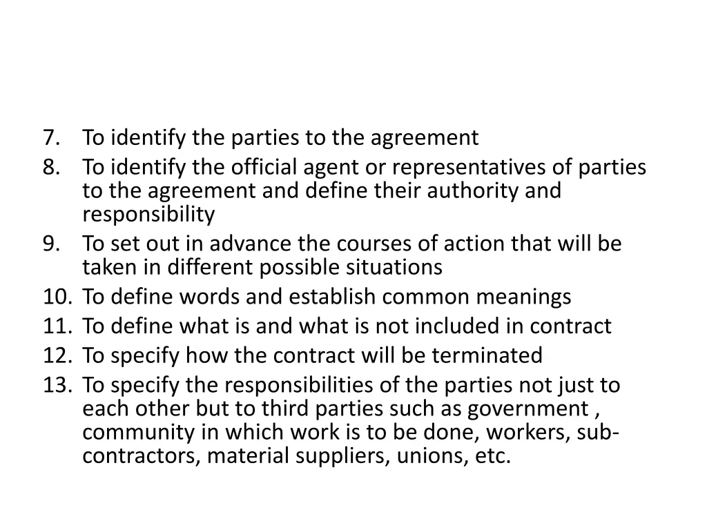 7 to identify the parties to the agreement