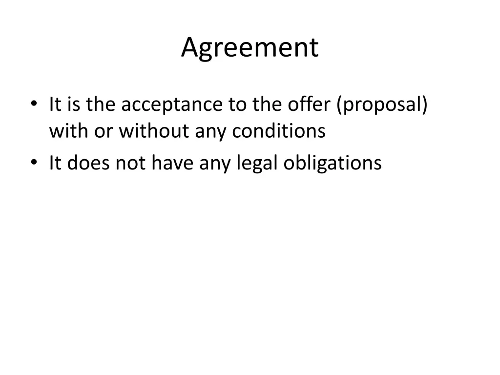 agreement