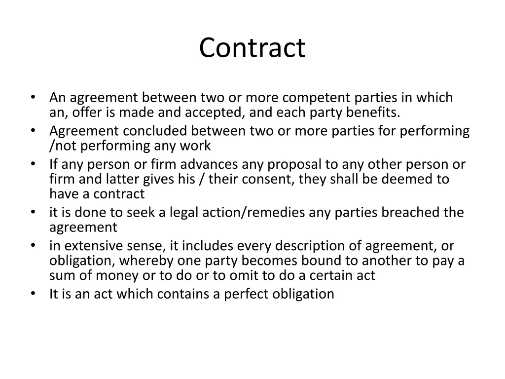 contract