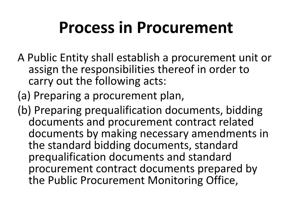 process in procurement