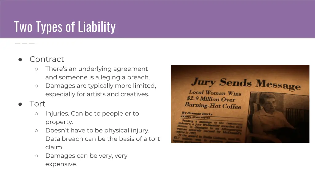 two types of liability