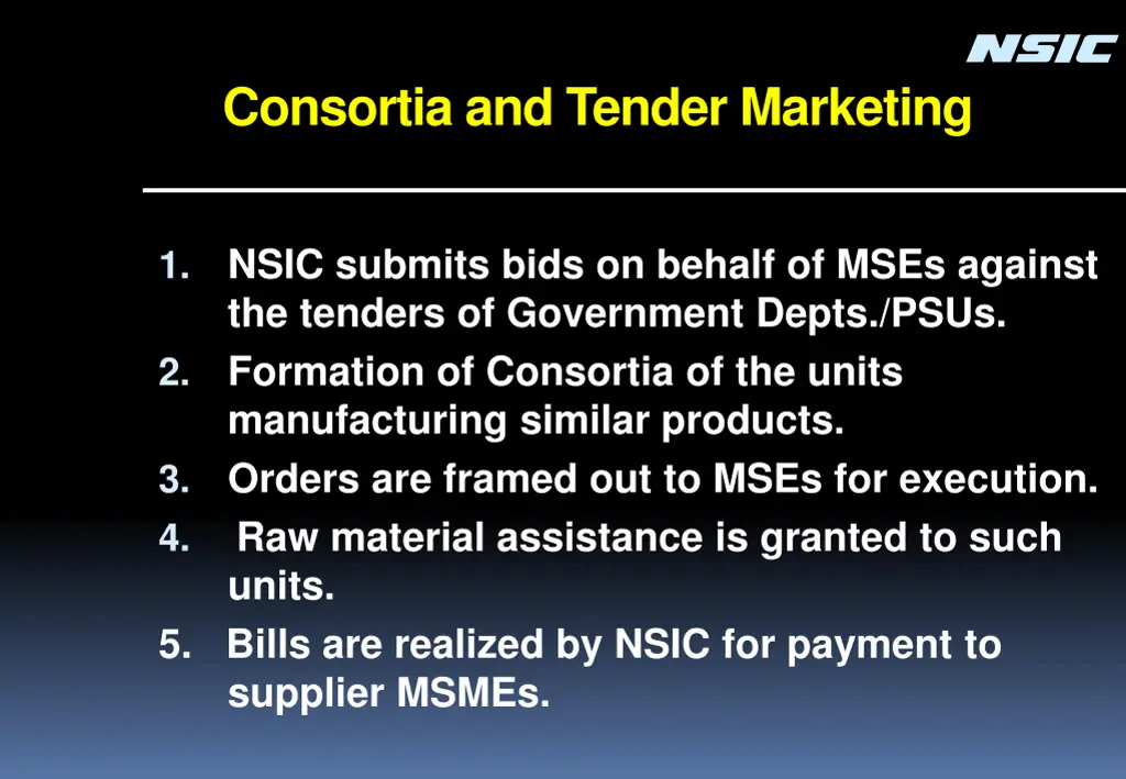 consortia and tender marketing