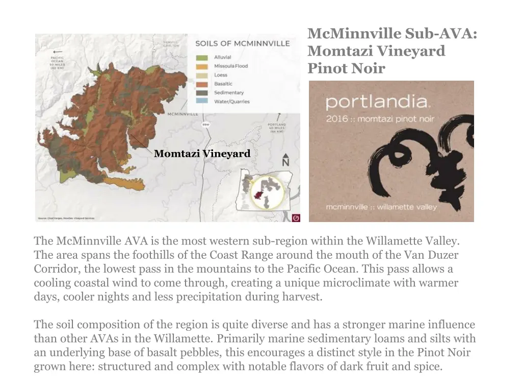 mcminnville sub ava momtazi vineyard pinot noir