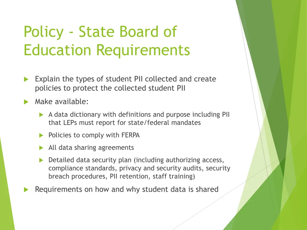 policy state board of education requirements