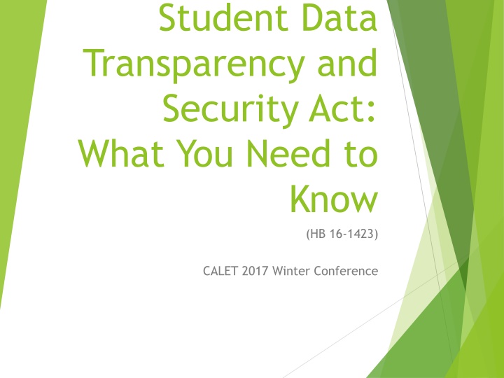 student data transparency and security act what