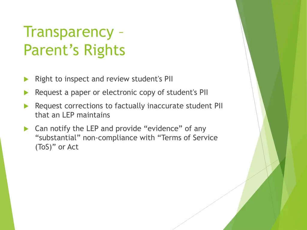 transparency parent s rights