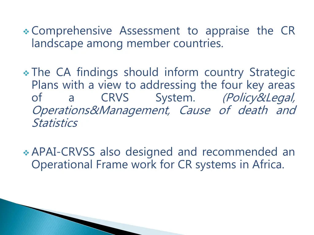 comprehensive assessment to appraise