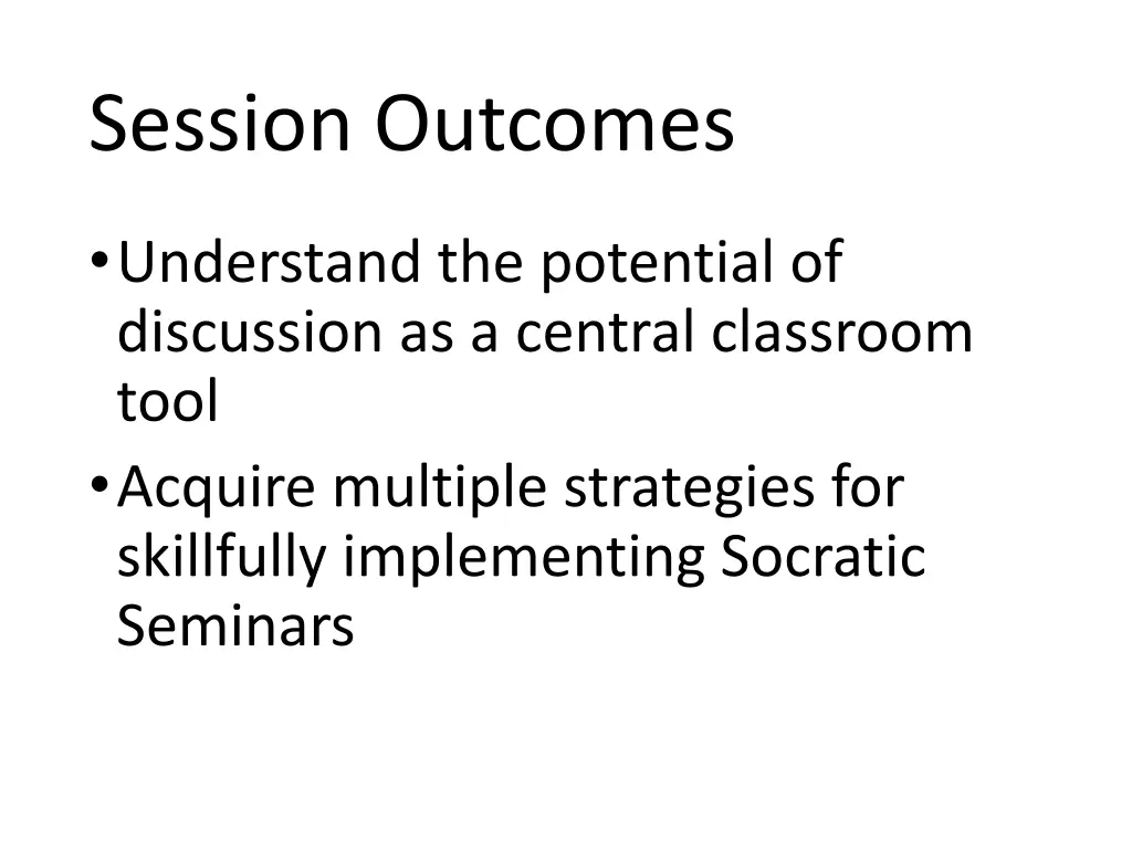 session outcomes