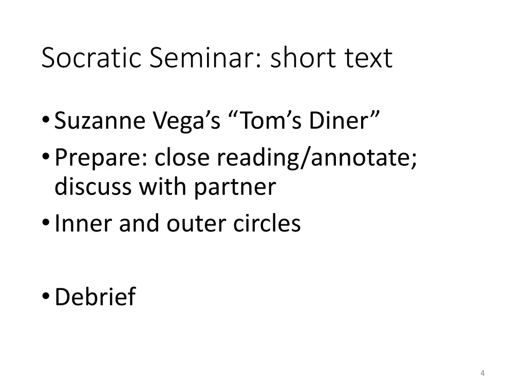 socratic seminar short text