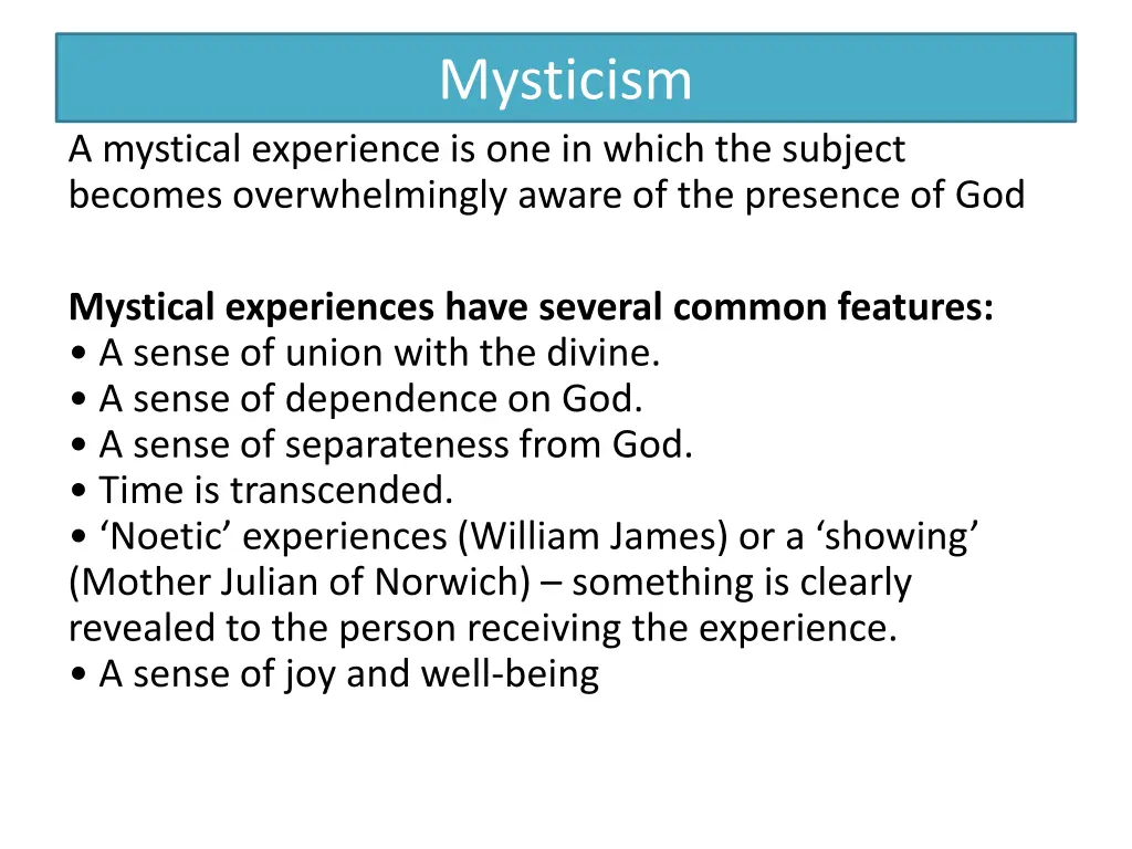 mysticism