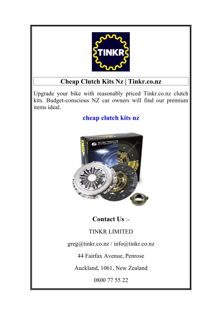 cheap clutch kits nz tinkr co nz