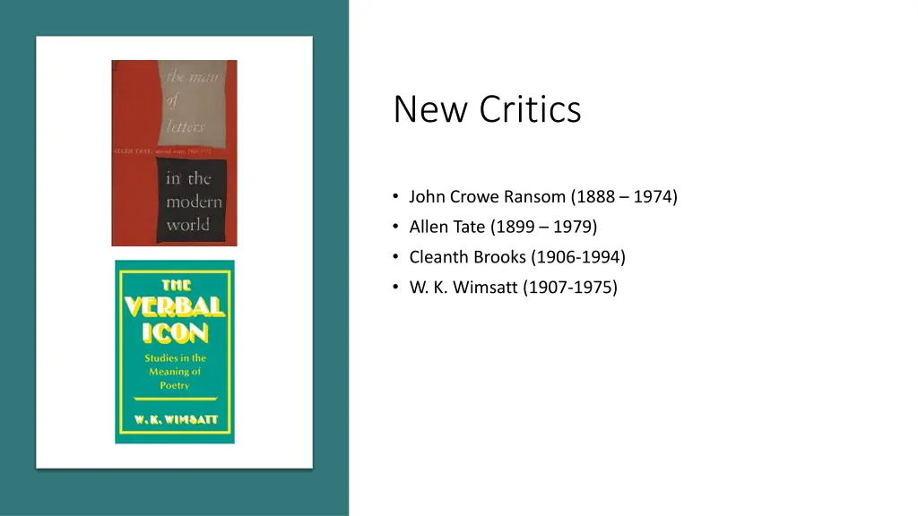 new critics