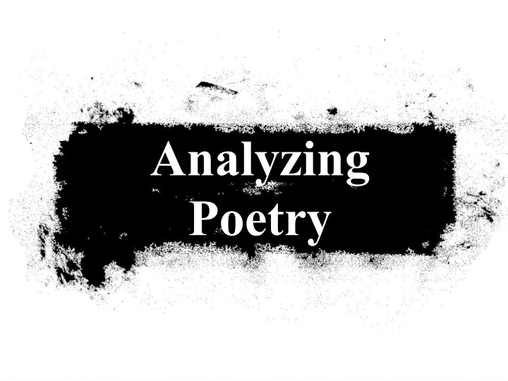 analyzing poetry