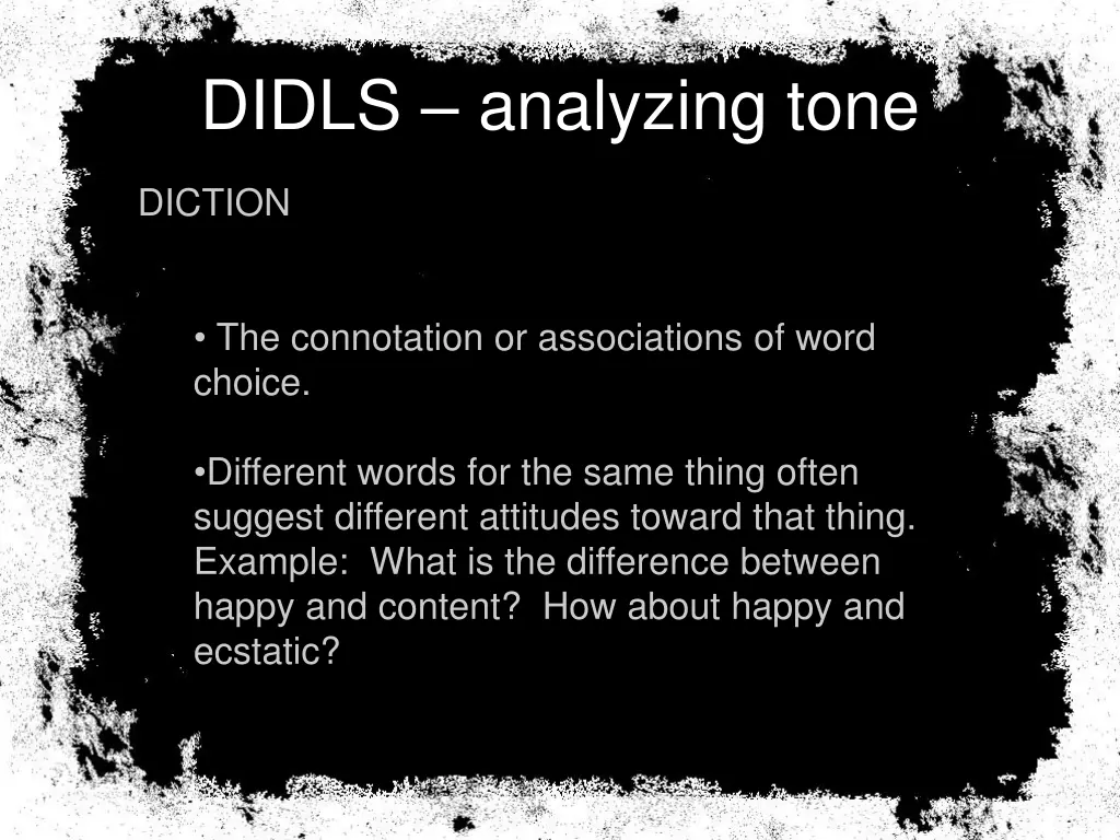 didls analyzing tone