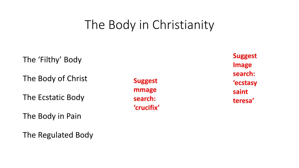 the body in christianity