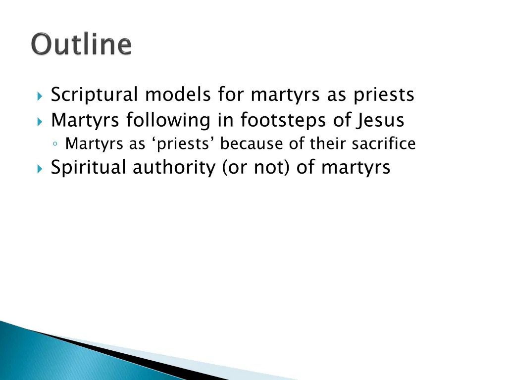 scriptural models for martyrs as priests martyrs