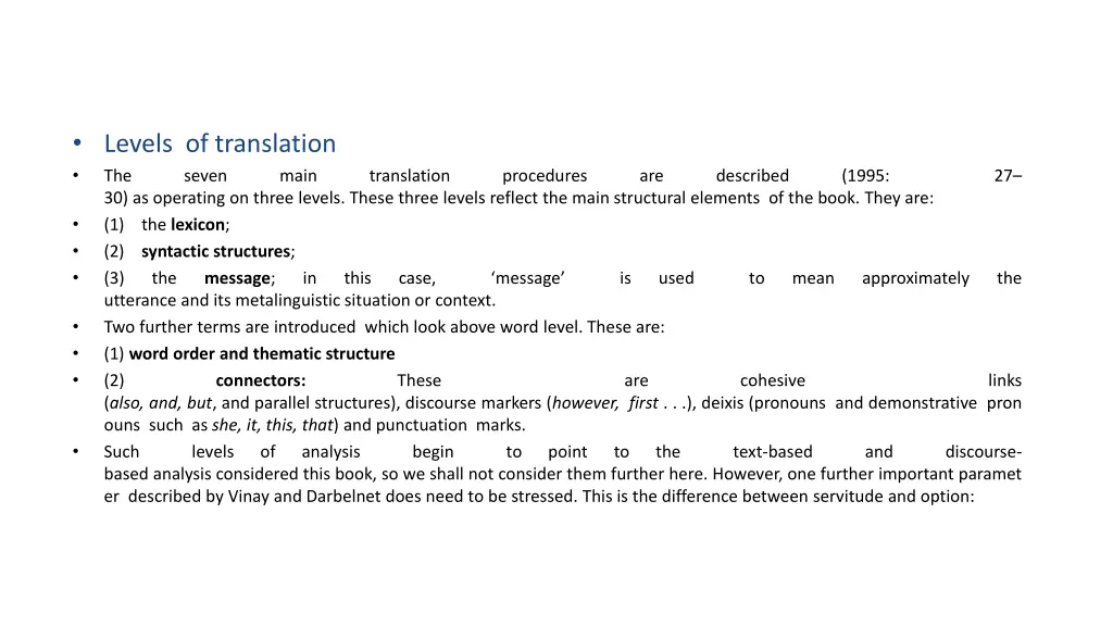 levels of translation the seven 30 as operating