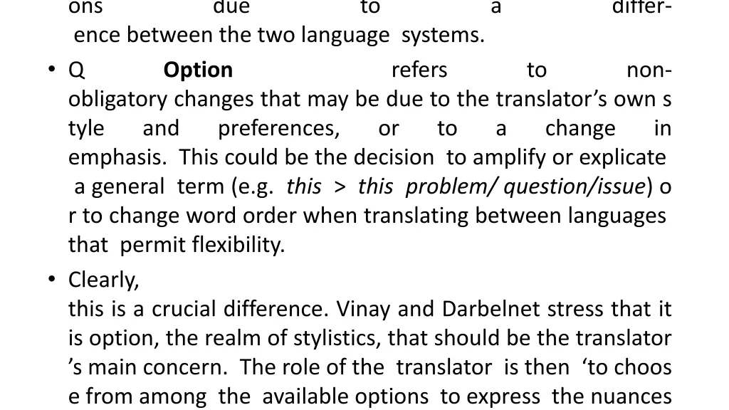 ons ence between the two language systems