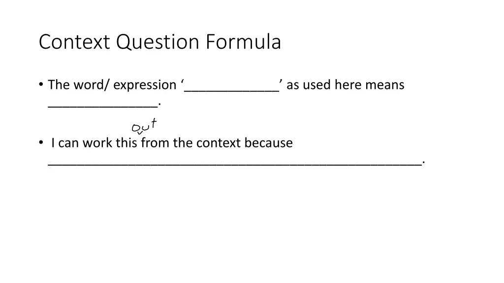 context question formula