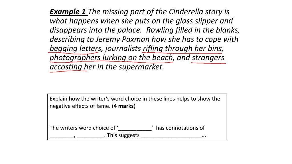 example 1 the missing part of the cinderella