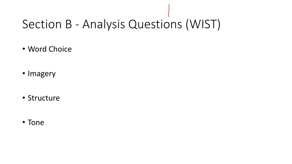 section b analysis questions wist