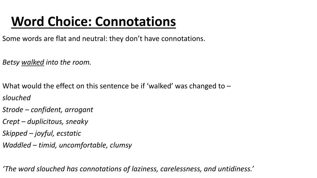 word choice connotations 1