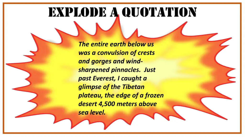 explode a quotation 1