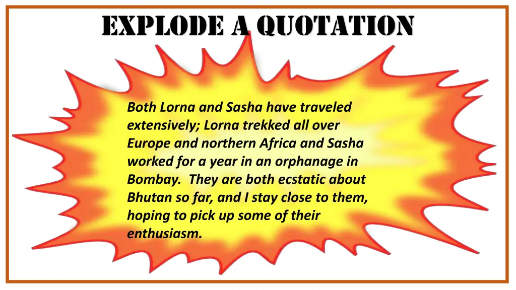 explode a quotation 3