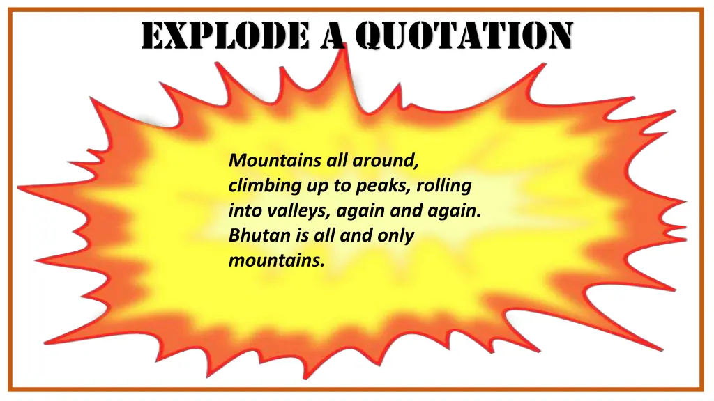 explode a quotation