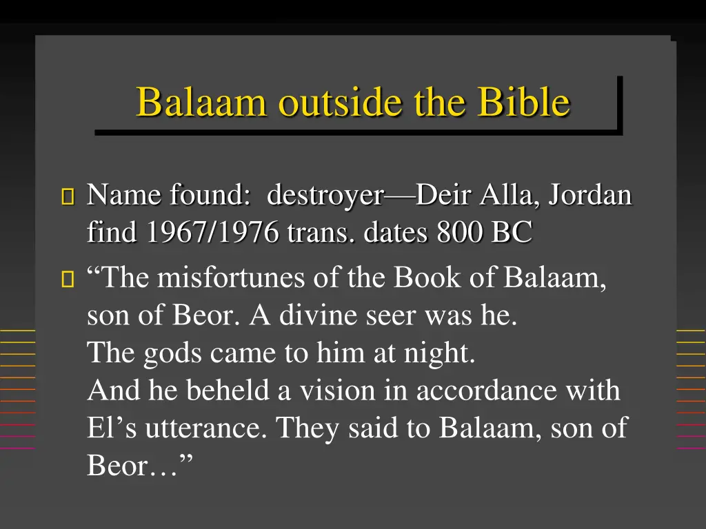 balaam outside the bible