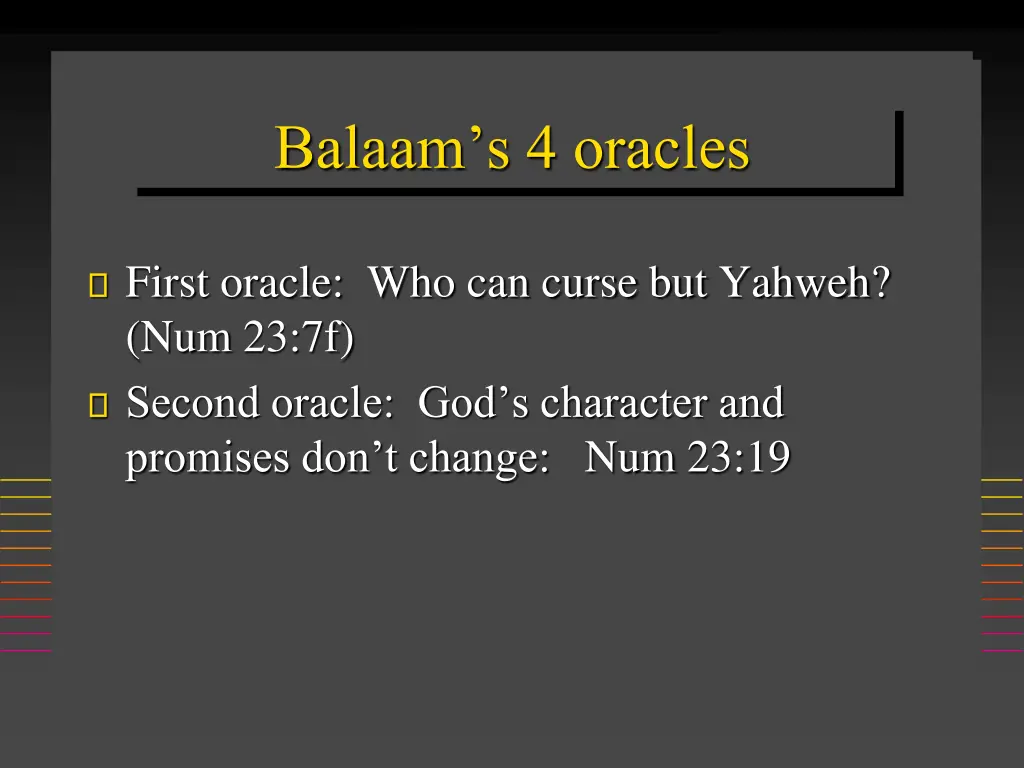 balaam s 4 oracles