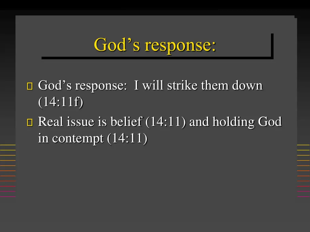 god s response