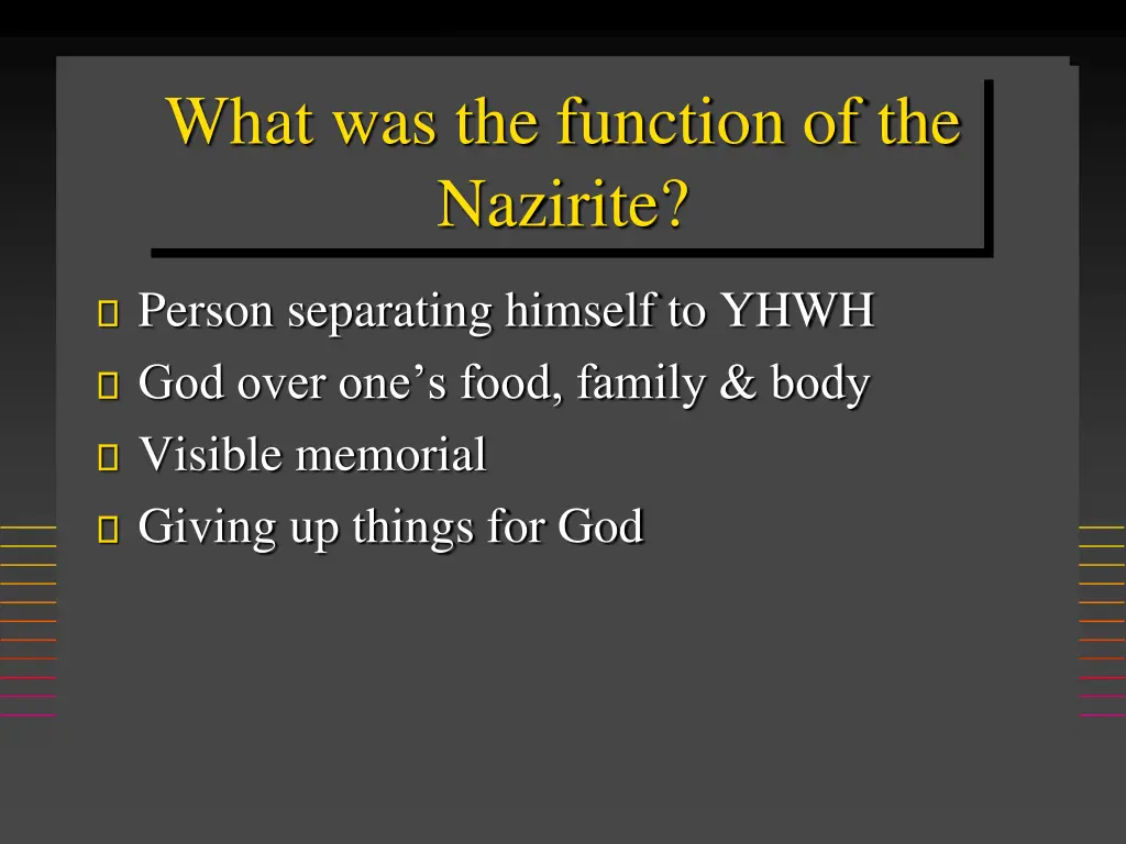 what was the function of the nazirite