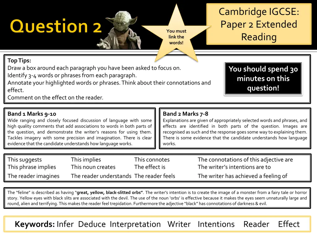 cambridge igcse paper 2 extended reading