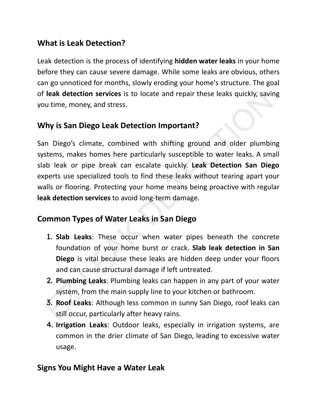 what is leak detection