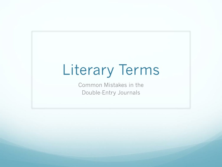 literary terms