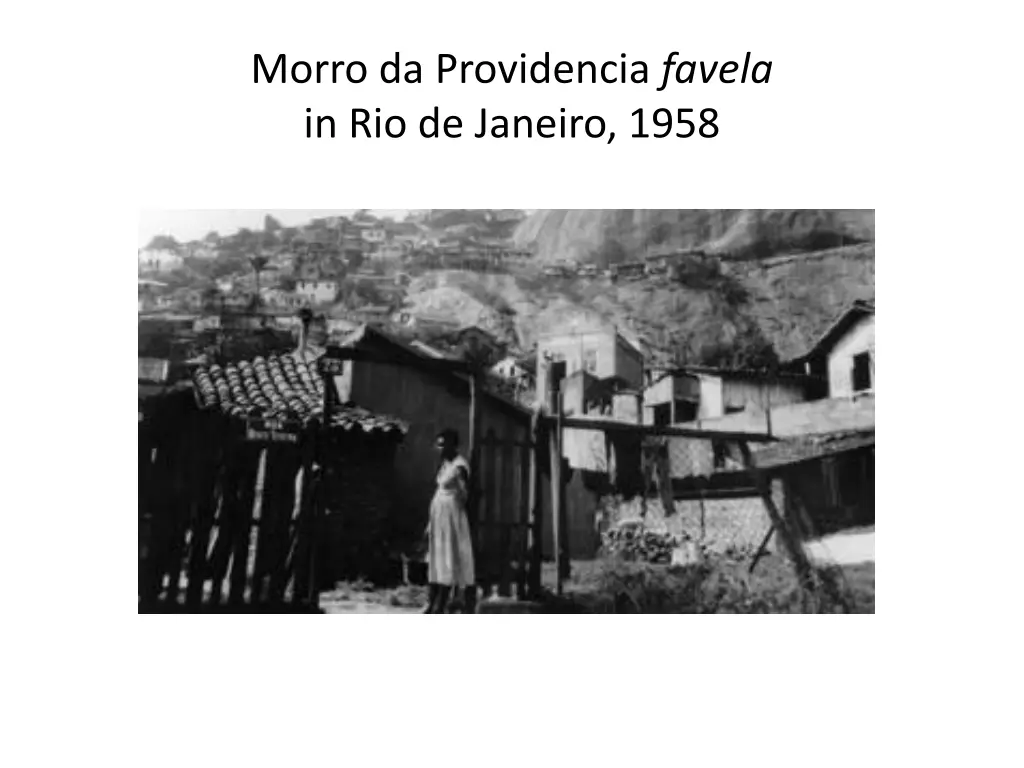 morro da providencia favela in rio de janeiro 1958