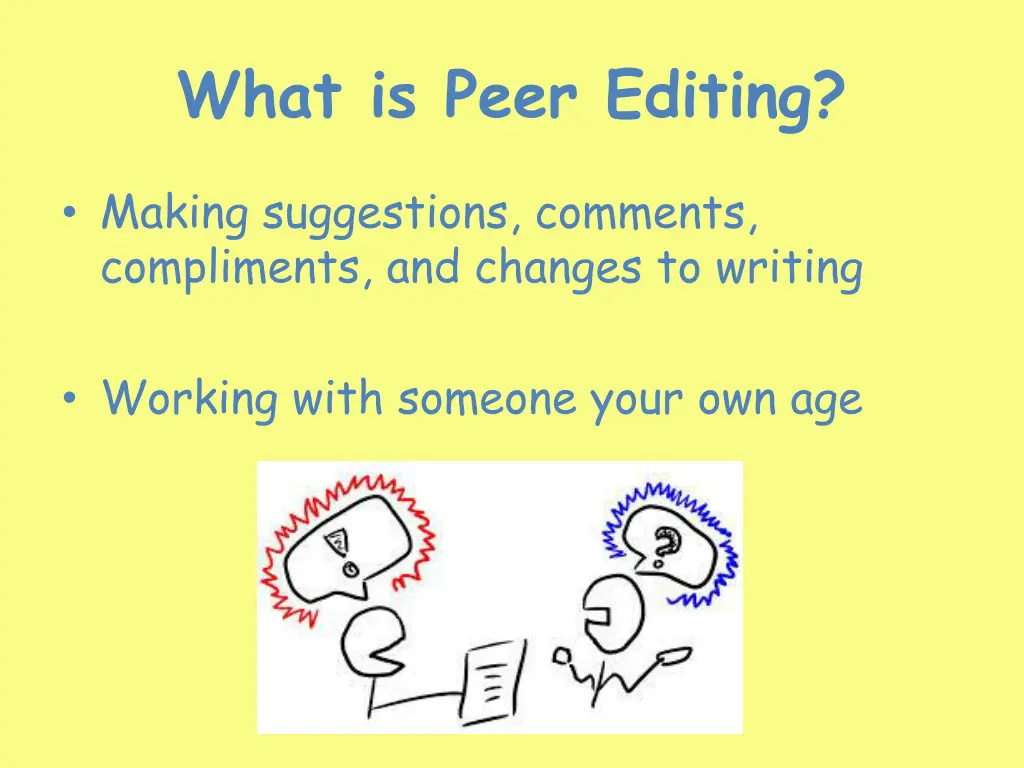 what is peer editing