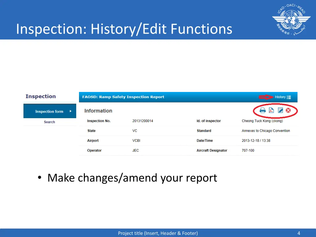 inspection history edit functions 2